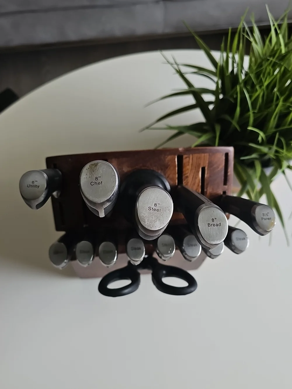 Calphalon Black Knife Set with Wooden Block - 14- Piece